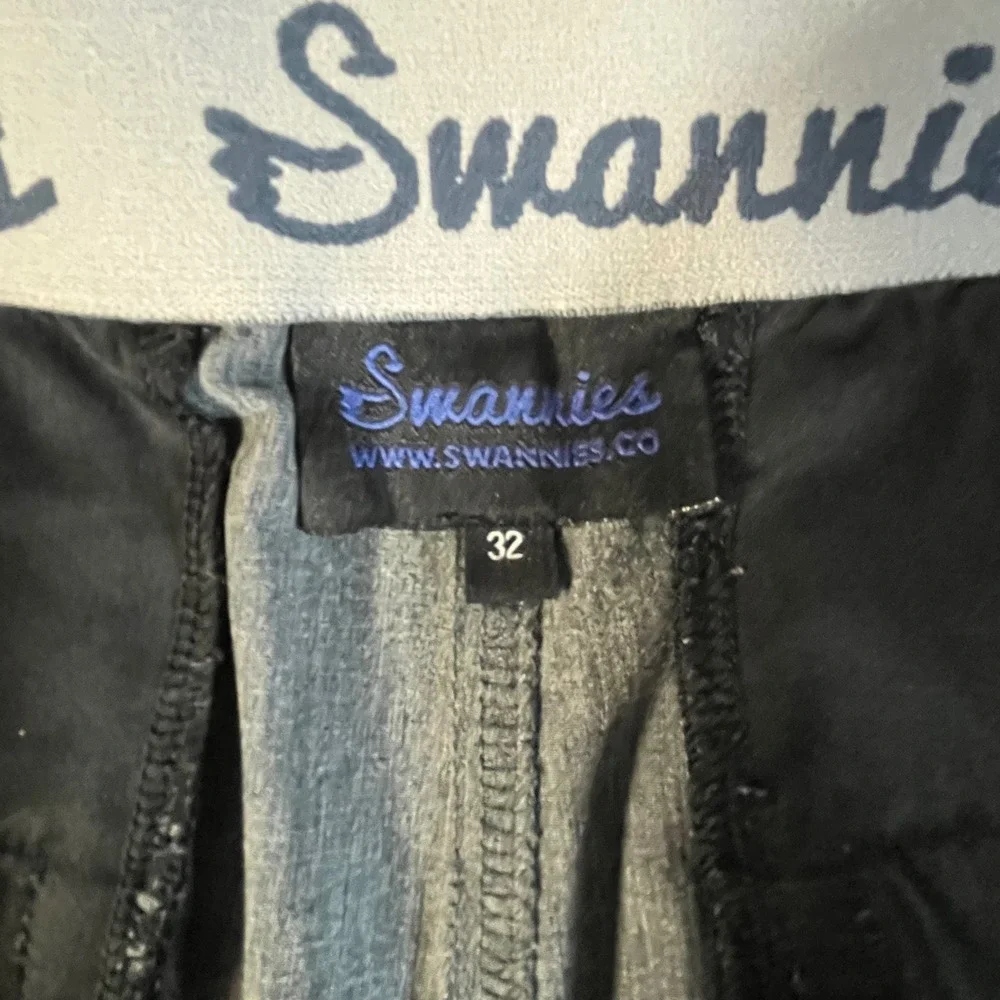 Swannies Golf Shorts Mens 32 Grey Micro Print Performance Stretch Activewear
